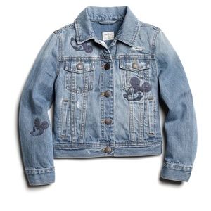 EUC Gap Kids x Disney Mickey Denim Jacket